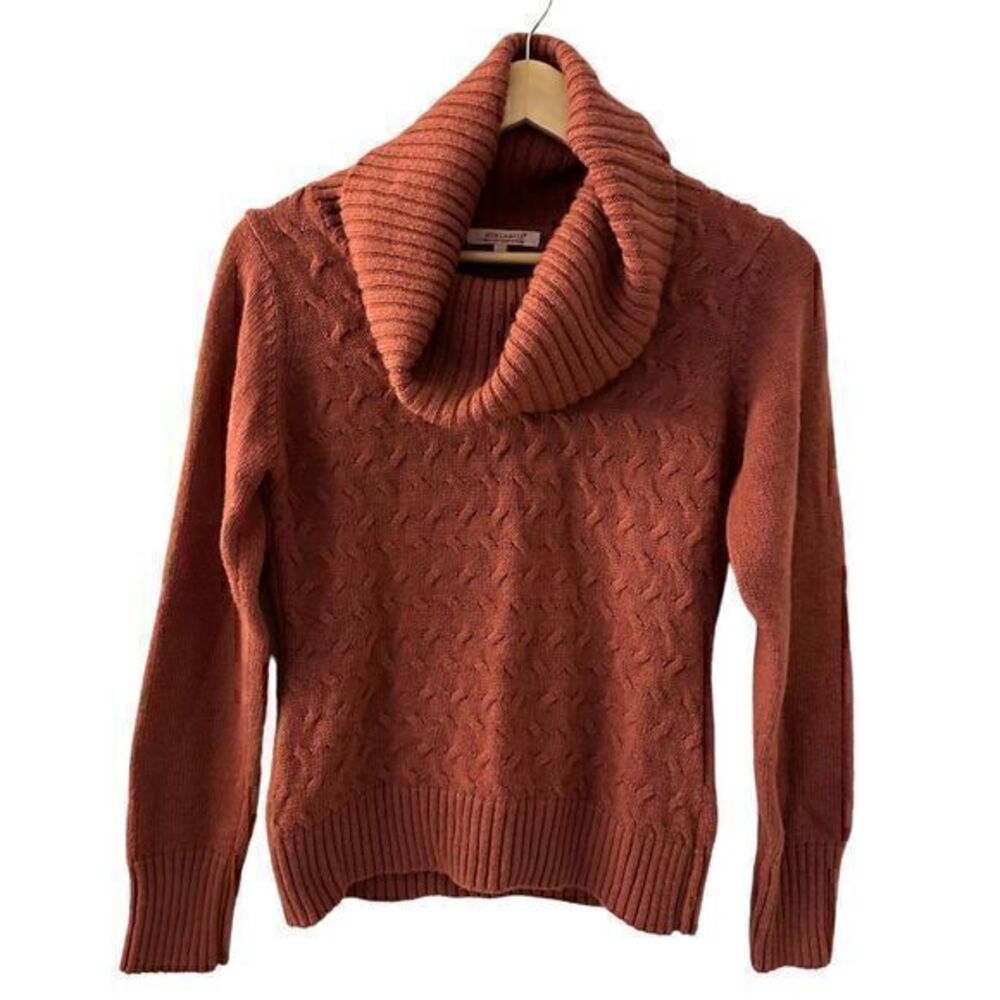Hekla & Co Italy Dark Rose Pink Wool Blend Cowl Neck Pullover‎ Sweater Size M